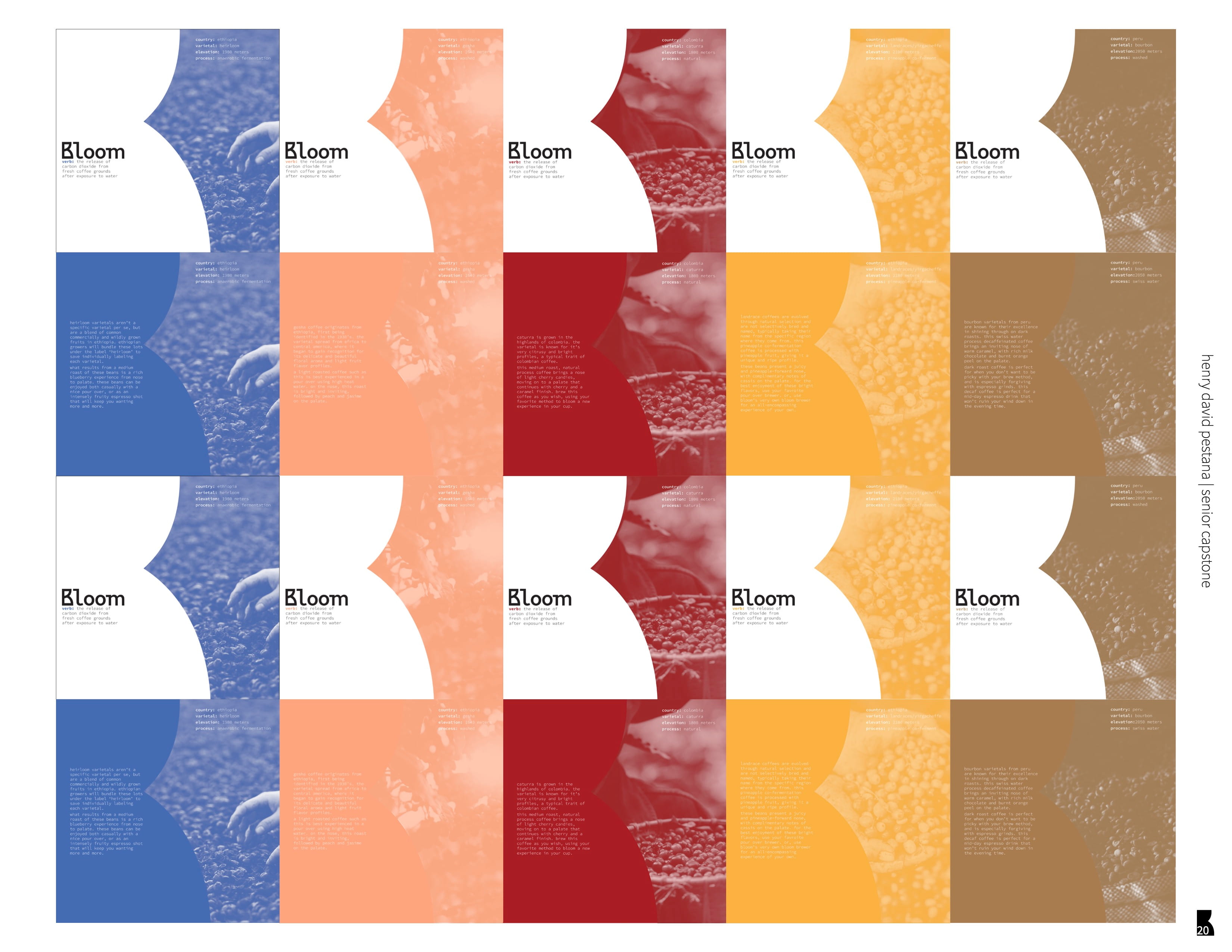 Samples for the front and back packaging.