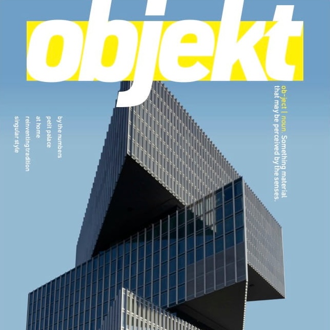 A magazine cover for an architectural magazine titled Objekt.